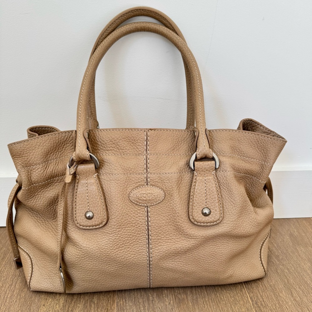 TODS Leather Top Handle Shoulder Handbag